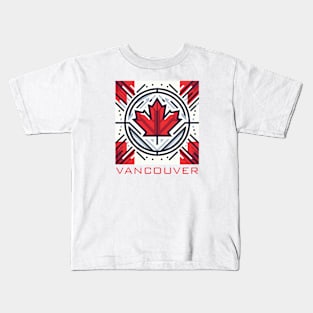 Vancouver BC Canada Flag Kids T-Shirt